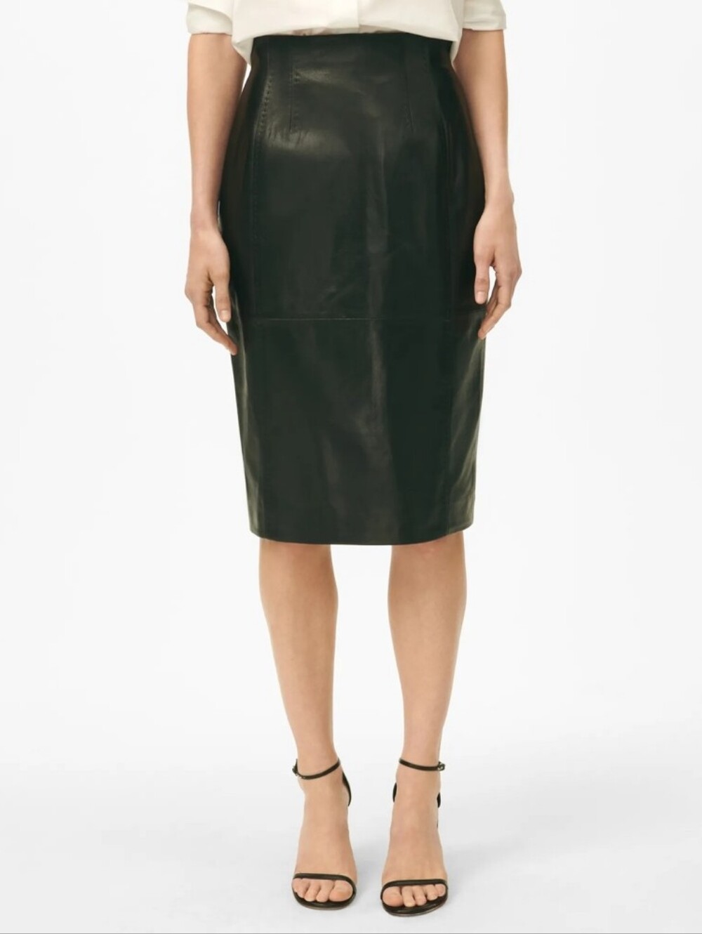 Brooks Brothers Leather Pencil Skirt Size 10